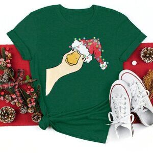 Funny Duck Shirt, Christmas Duck Tee, Christmas Light Tee, Holiday Gift